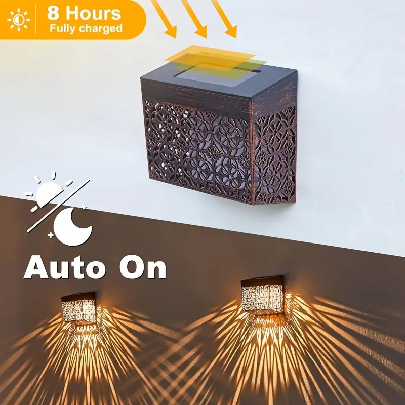 📢📢48 % rabatt!! ⏰Soldrevet LED-vegglampe for stier og hager💡