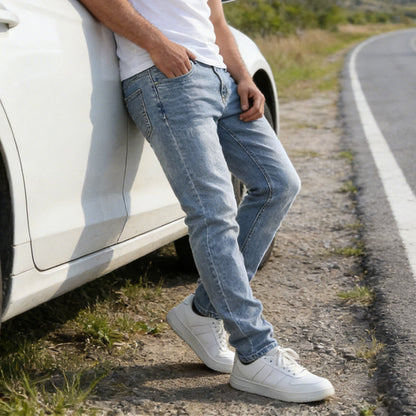 Herre moderne slim fit stretchjeans