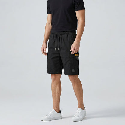 Casual cargoshorts for menn med snøring i livet