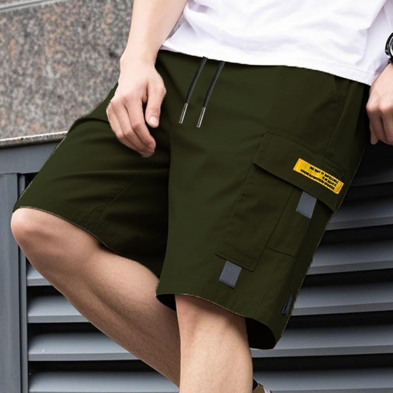 Casual cargoshorts for menn med snøring i livet