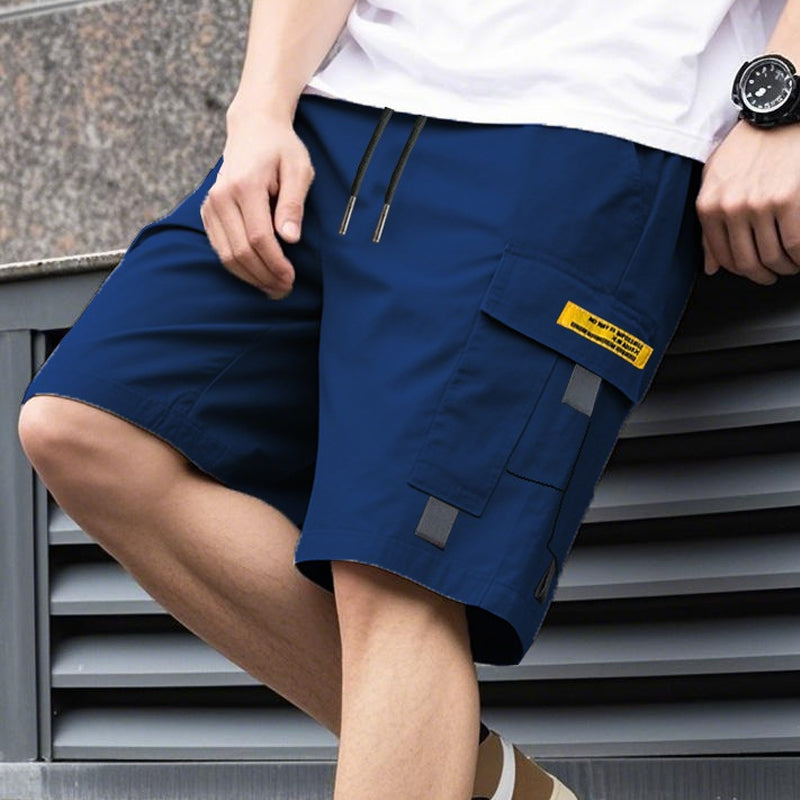 Casual cargoshorts for menn med snøring i livet