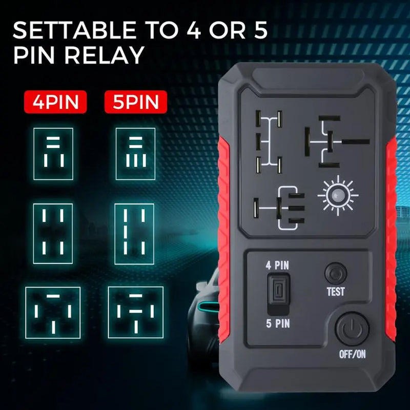 🔥2026 Ny oppgradering og godt salg🔥USB-C bilrelétester for 4/5-pins reléer