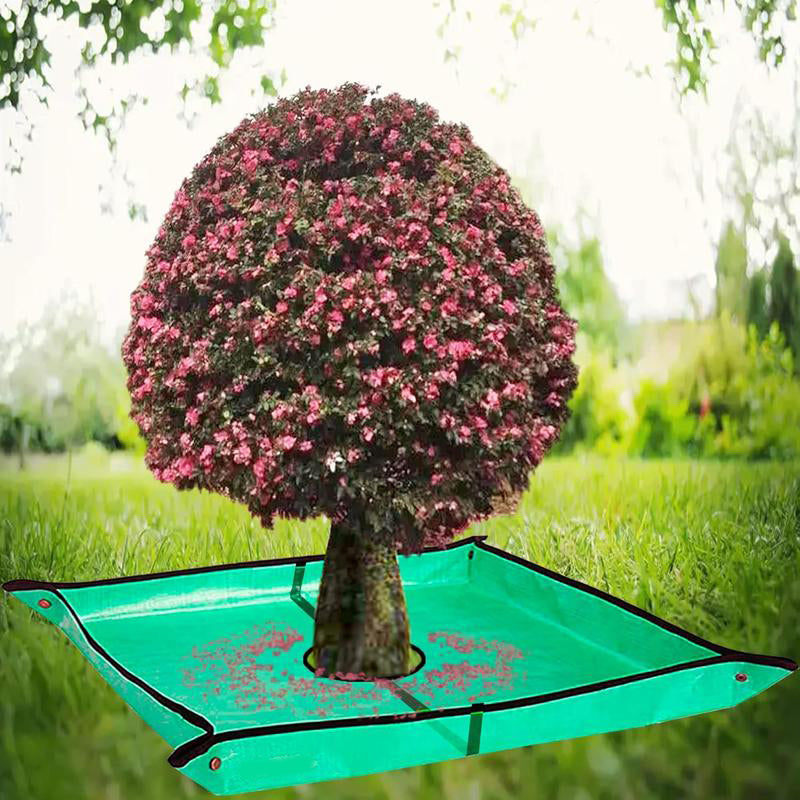 Hagepresenning 200 × 200 cm med 30 cm hull for beskjæring