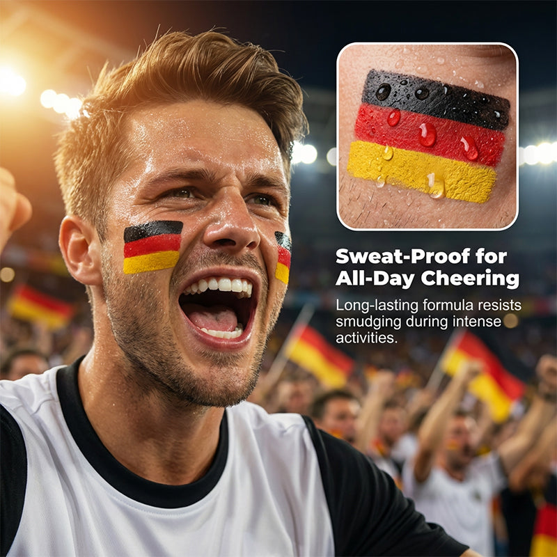 Nasjonalflagget ansiktsmalingsstift for sportsfans
