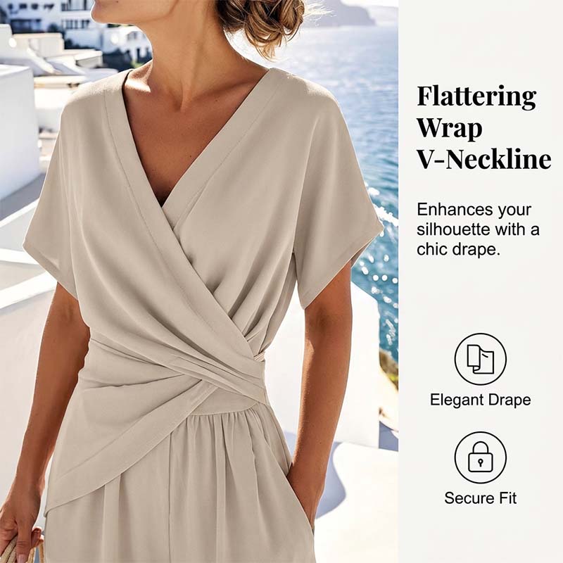 💃 Elegant ensfarget todelt sett – skaper umiddelbart en feminin silhuett!