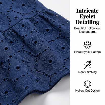 🎨 Tilgjengelig i ni farger! 🌞 Sommerkjole laget av ren bomull med elegant broderi med hullmønster | En kjole du vil bruke hele sommeren