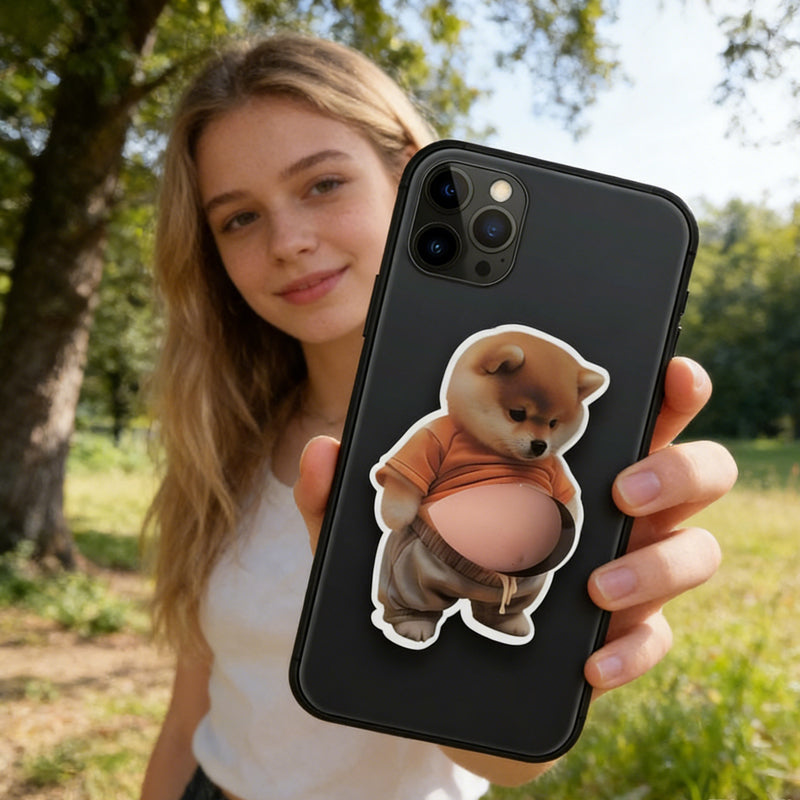3D Søt Shiba Inu Selvklebende Dørstopper & Stressball