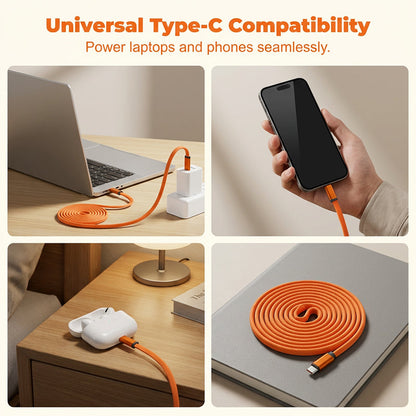 240W magnetisk selvopptrekkende type-C-kabel