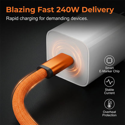 240W magnetisk selvopptrekkende type-C-kabel