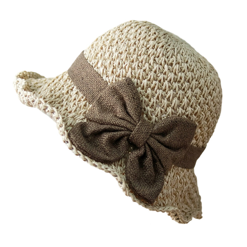 🧢 48 % RABATT NÅ! 🌞 Elegant vevd stråhatt med sløyfe – pustende, sammenleggbar og perfekt for strand og reiser 👒