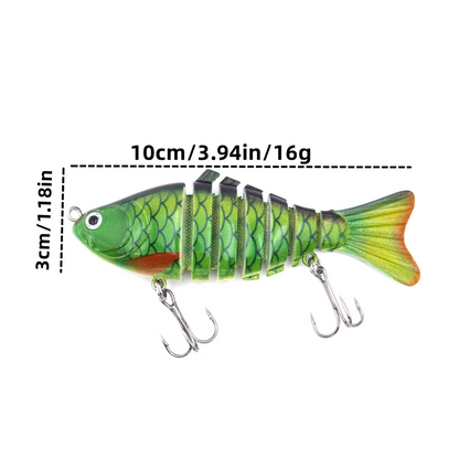 🌞 Spar penger: 48 % rabatt🔥8-segments bionisk svømmeagn | Ultrarealistisk S-Action flerleddet fiskelokk for bass, gjedde og ørret