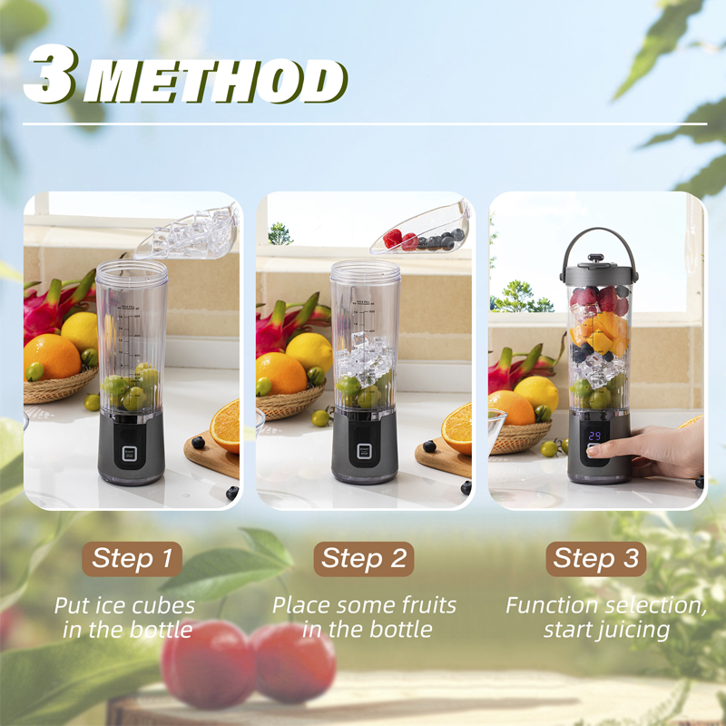Trådløs bærbar juicer med 10 blader