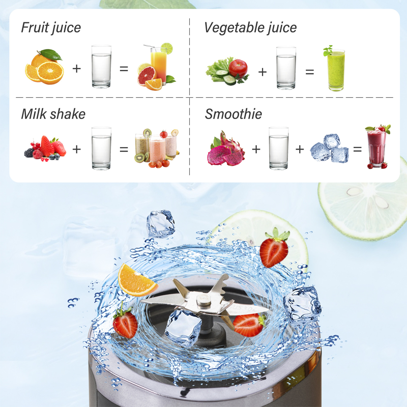 Trådløs bærbar juicer med 10 blader