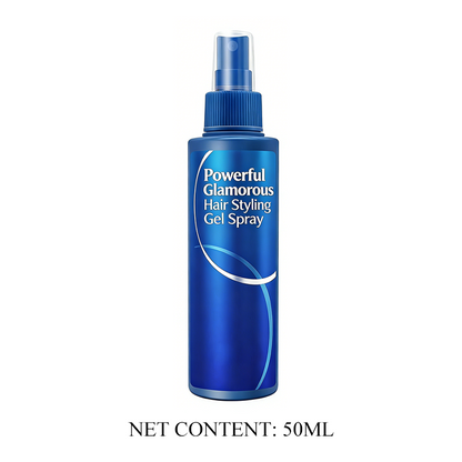 Kraftig, glamorøs hårstylinggel-spray