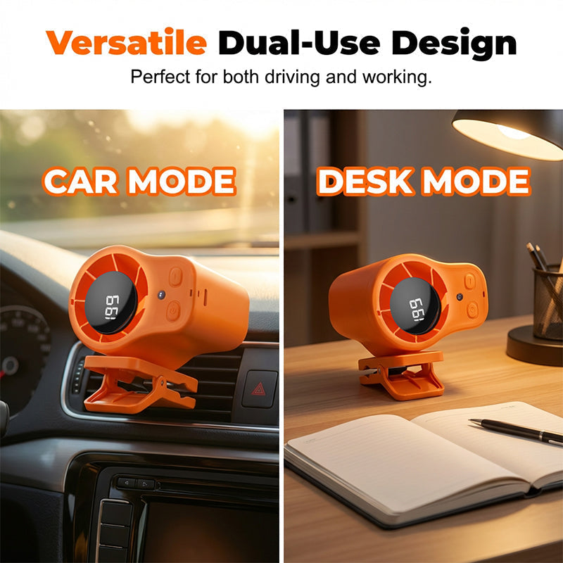 ✨ Bærbar LED-bilvifte – hold deg kjølig og komfortabel hver gang du kjører! ✨