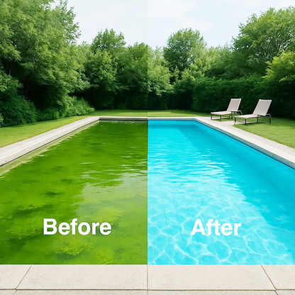💧 Svømmebassengrensende væske – Krystallklart vann, null problemer! ✨ Si farvel til grønt vann og sterke kjemikalier – bare ren, frisk svømming hver gang. 🏊‍♂️💙