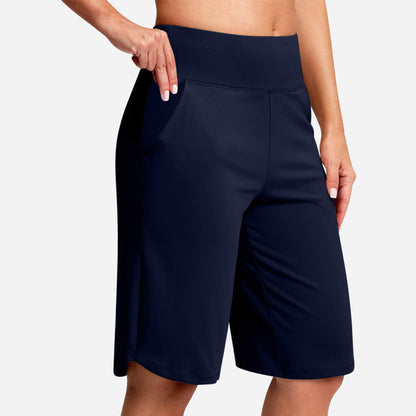 🔥Yogashorts med høy midje og lommer for kvinner – Størrelse
