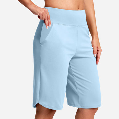 🔥Yogashorts med høy midje og lommer for kvinner – Størrelse