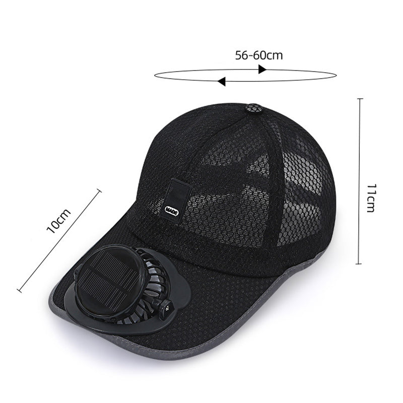 🔥 Hot salg 48% RABATT🔥Pustende baseballcaps med solcellevifte