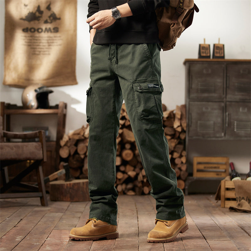 👖 48 % RABATT NÅ! 🛠️ Taktiske cargobukser i bomull – mange lommer, forsterkede sømmer og justerbar midje 👖🪖