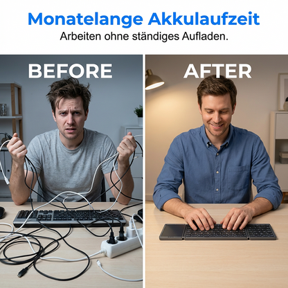 🔥48 % rabatt i en begrenset periode💥Sammenleggbart Bluetooth-tastatur med touchpad--⌨️Mer effektiv inntasting på kontoret✨