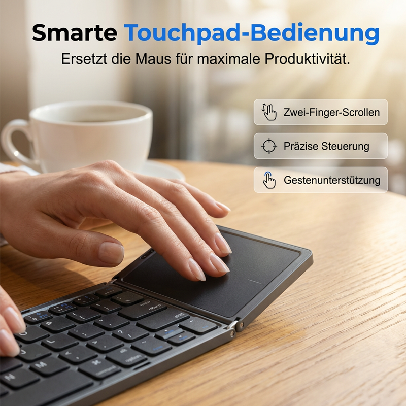 🔥48 % rabatt i en begrenset periode💥Sammenleggbart Bluetooth-tastatur med touchpad--⌨️Mer effektiv inntasting på kontoret✨