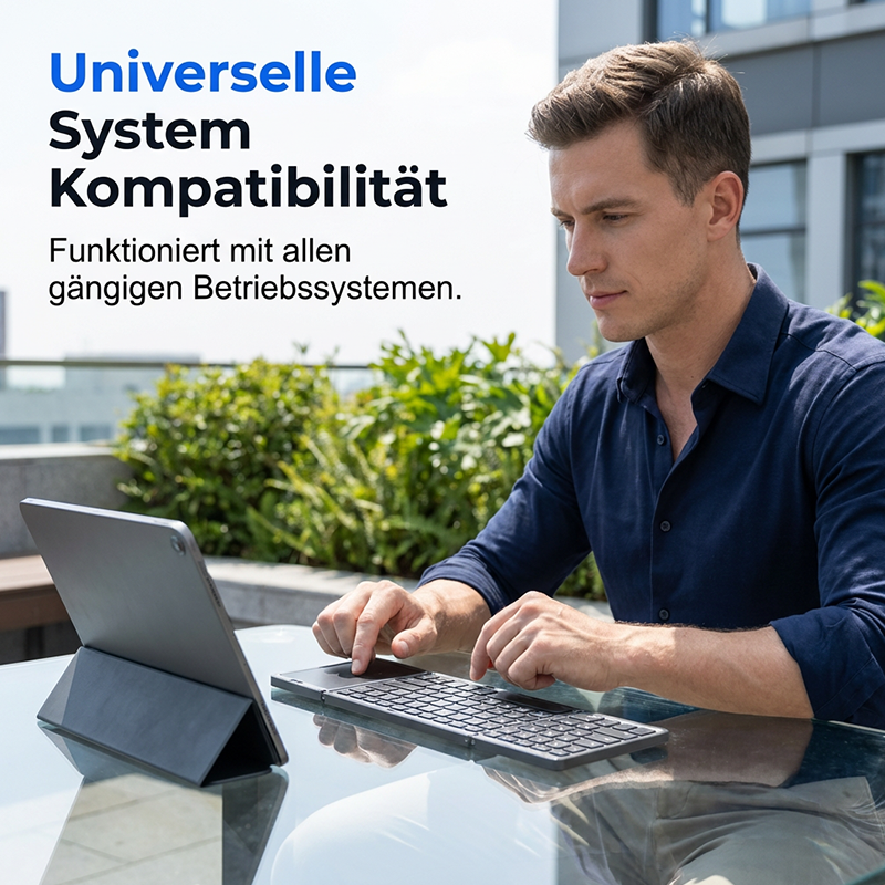 🔥48 % rabatt i en begrenset periode💥Sammenleggbart Bluetooth-tastatur med touchpad--⌨️Mer effektiv inntasting på kontoret✨
