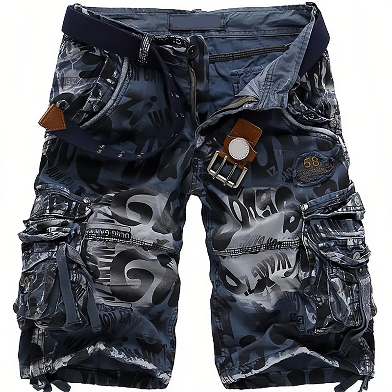 Herre cargoshorts 🩸 Klassisk og robust, med mange lommer til alt du trenger, glidelås med jevn åpning, slitesterk og slitesterk, egnet for jobb og fritid 💪