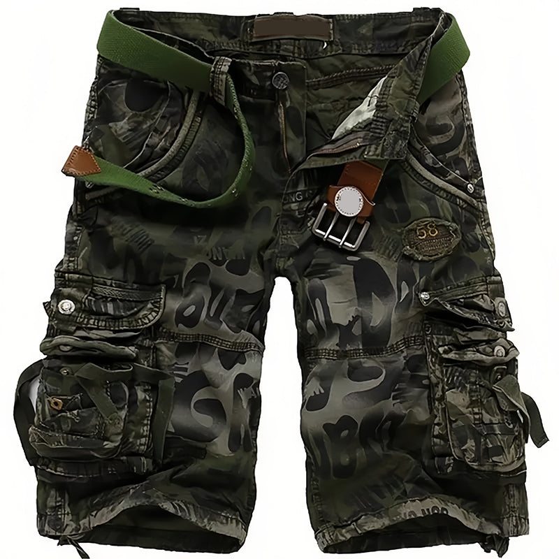 Herre cargoshorts 🩸 Klassisk og robust, med mange lommer til alt du trenger, glidelås med jevn åpning, slitesterk og slitesterk, egnet for jobb og fritid 💪