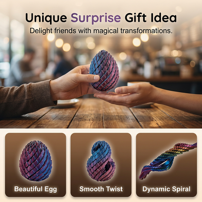 🎁 3D-drageegg 🦖 = det perfekte antistressmiddelet: bare en rask vri, og stresset er umiddelbart borte 🔄✨