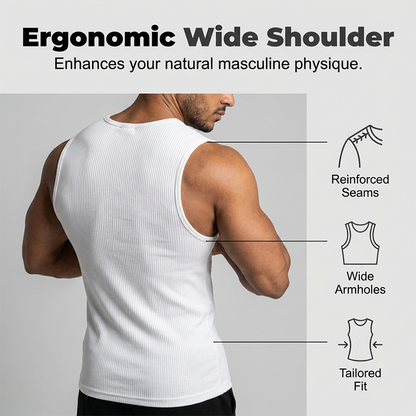 🏆 Spesialpris siste dag kr 209 !!💐2026 Herre ribbestrikket slim fit tanktopp