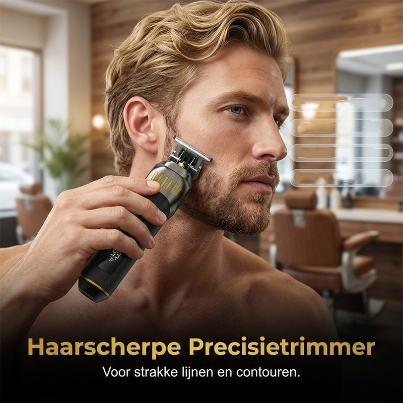 🌞Frisk inn i våren med 48 % rabatt!🧔 Luksuriøst 3-i-1 profesjonelt pleiesett for menn - T-bladstrimmer, foliebarbermaskin og nesetrimmer - Med LED-skjerm og USB-oppladbar