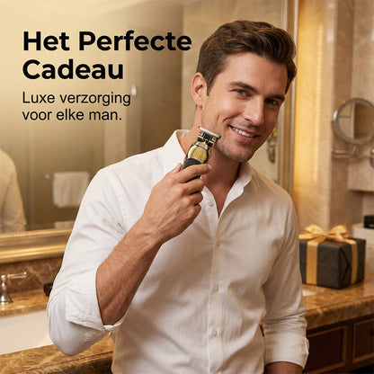 🌞Frisk inn i våren med 48 % rabatt!🧔 Luksuriøst 3-i-1 profesjonelt pleiesett for menn - T-bladstrimmer, foliebarbermaskin og nesetrimmer - Med LED-skjerm og USB-oppladbar