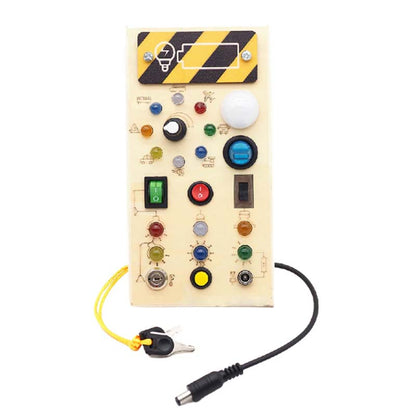 🔆 LED-lys i tre – Sensorisk leke med brytere og knapper, Montessori tidlig læring, beste gave til gutter og jenter fra 1–3 år 🧒