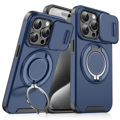 Premium telefondeksel med ringstativ til iPhone