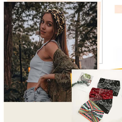 🎀 Kjøp 1 få 1 gratis! 🧘Elastisk bredt pannebånd for kvinner – Mykt, tøyelig og perfekt for yoga, løping og hverdagsbruk ✨