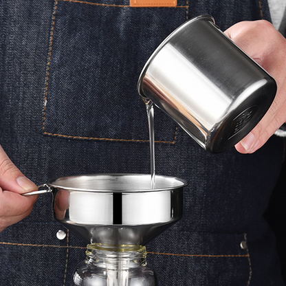 🍳 BEGRENSET TID 50 % RABATT! ✨ Kjøkkentrakt i rustfritt stål – Multibruk, plassbesparende 🧺