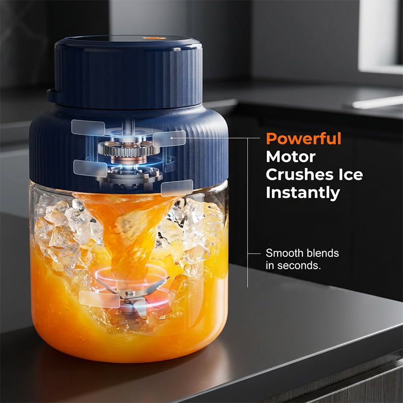 🍹Bærbar blender med en kapasitet på 1300 ml