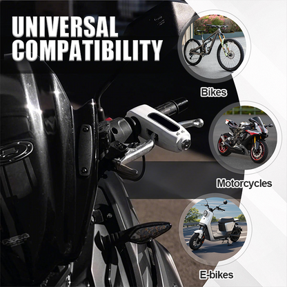 Universell tyverisikringslås for motorsykkelstyre