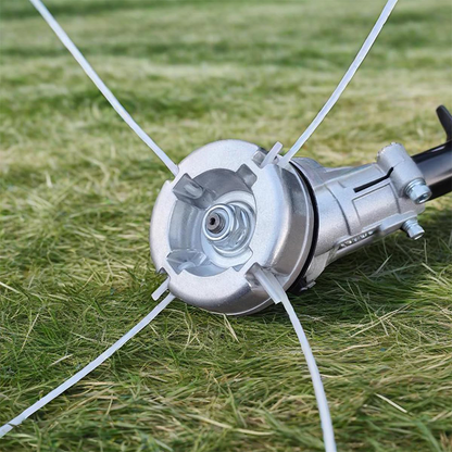 ⚙️ 48 % RABATT NÅ! 🌿 Trimmerhode i aluminium – 4-tråds klipping og universell passform – svært robust og enkel utskifting av tråden 🏡