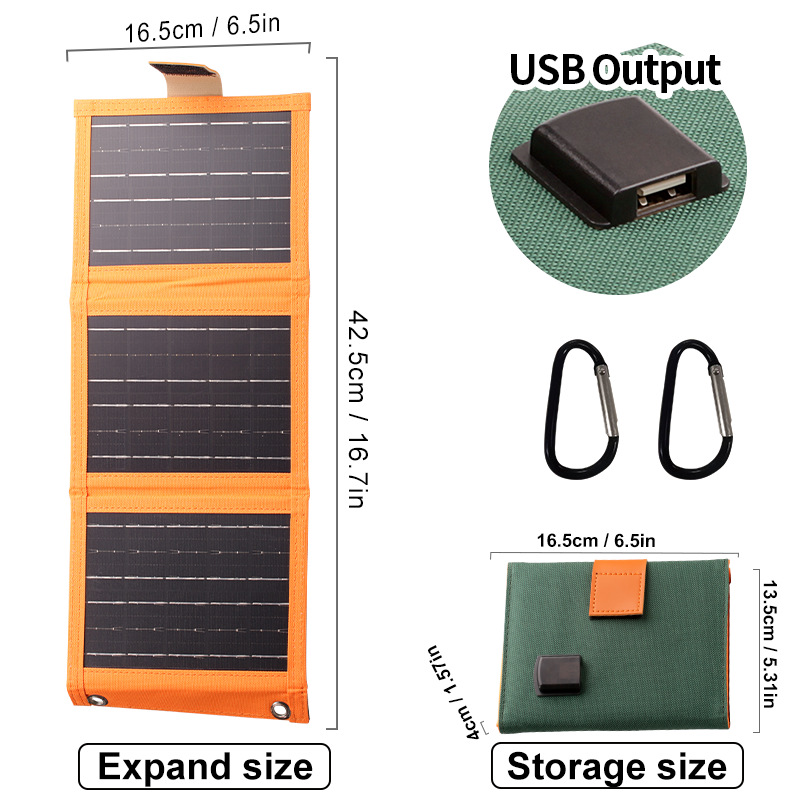🔋 BEGRENSET TILBUD: 48% RABATT! 🏆Bærbart solcellepanel med USB-lading