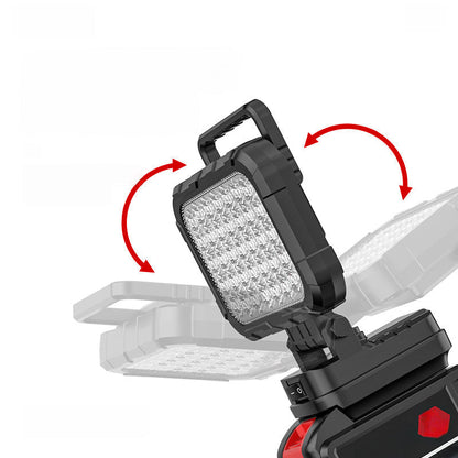 ⏳BEGRENSET TID: 48 % RABATT!💡180° roterbar LED-arbeidslampe – Med dobbel USB-powerbankfunksjon – Robust og trådløs – Universell batterikompatibilitet – For garasje, bygging og camping