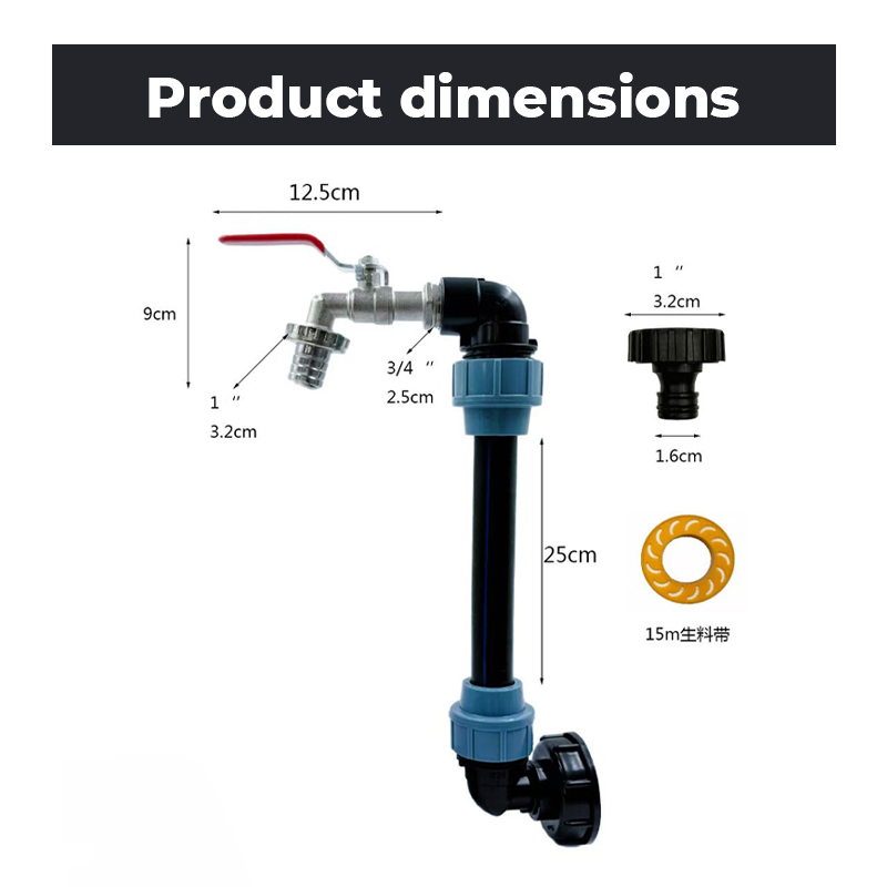 🚰 BEGRENSET TID 48 % RABATT! 💧 IBC-tankkoblingssett – Lekkasjesikker, kran i sinklegering, verktøyfri, komplett ✨