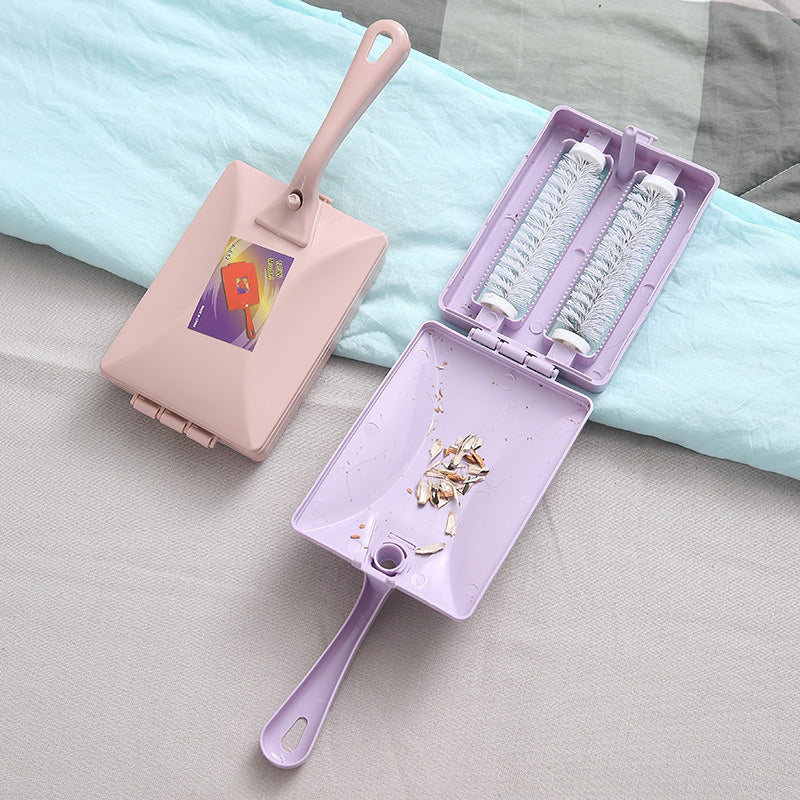 Handheld Double Roller Carpet Brush - Effortless Cleaning, Pet Hair Remover