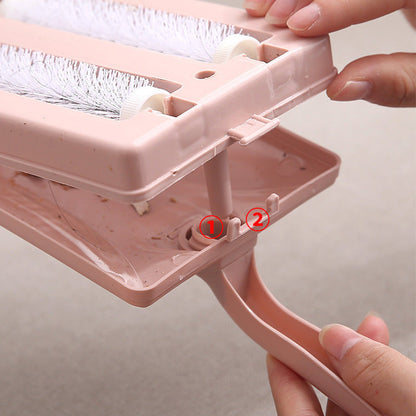 Handheld Double Roller Carpet Brush - Effortless Cleaning, Pet Hair Remover