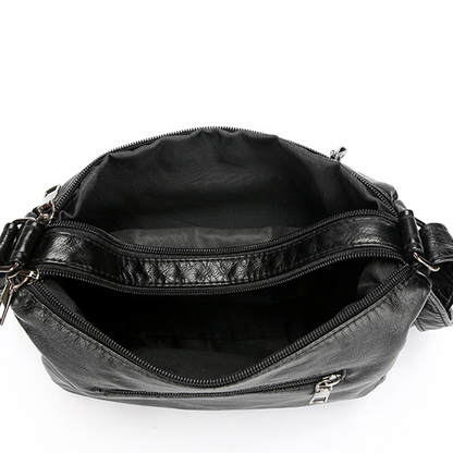 📢📢48 % RABATT!! ⏰Myk crossbody-veske i PU-skinn med flere lommer til dame