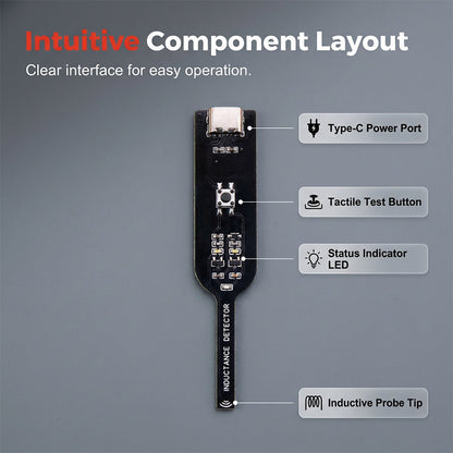 🔍 USB-C-induktansdetektorpen ✅ Rask feilsøking og LED-indikator | Enkel testing av hovedkort ⚡