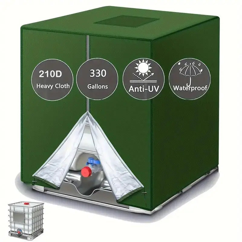 🎃Halloween-tilbud 50 % RABATT!🛡️1000L IBC-tanklokk – 210D Oxford UV- og værbeskyttelse