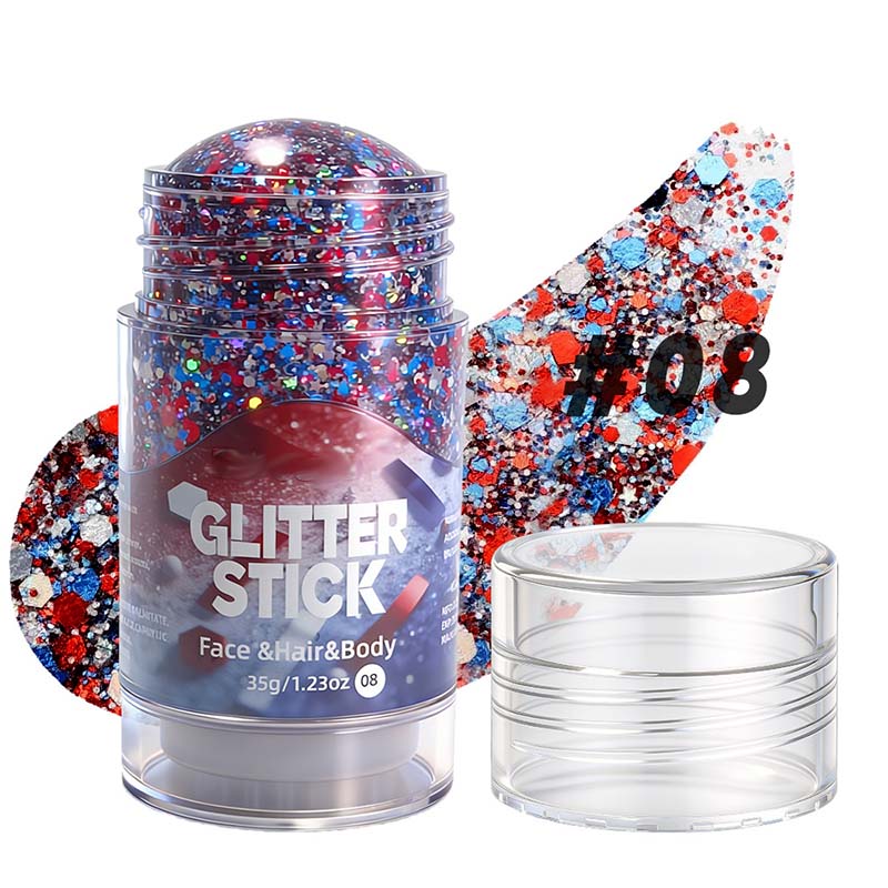 Multifunksjonell, grov glittergelstift