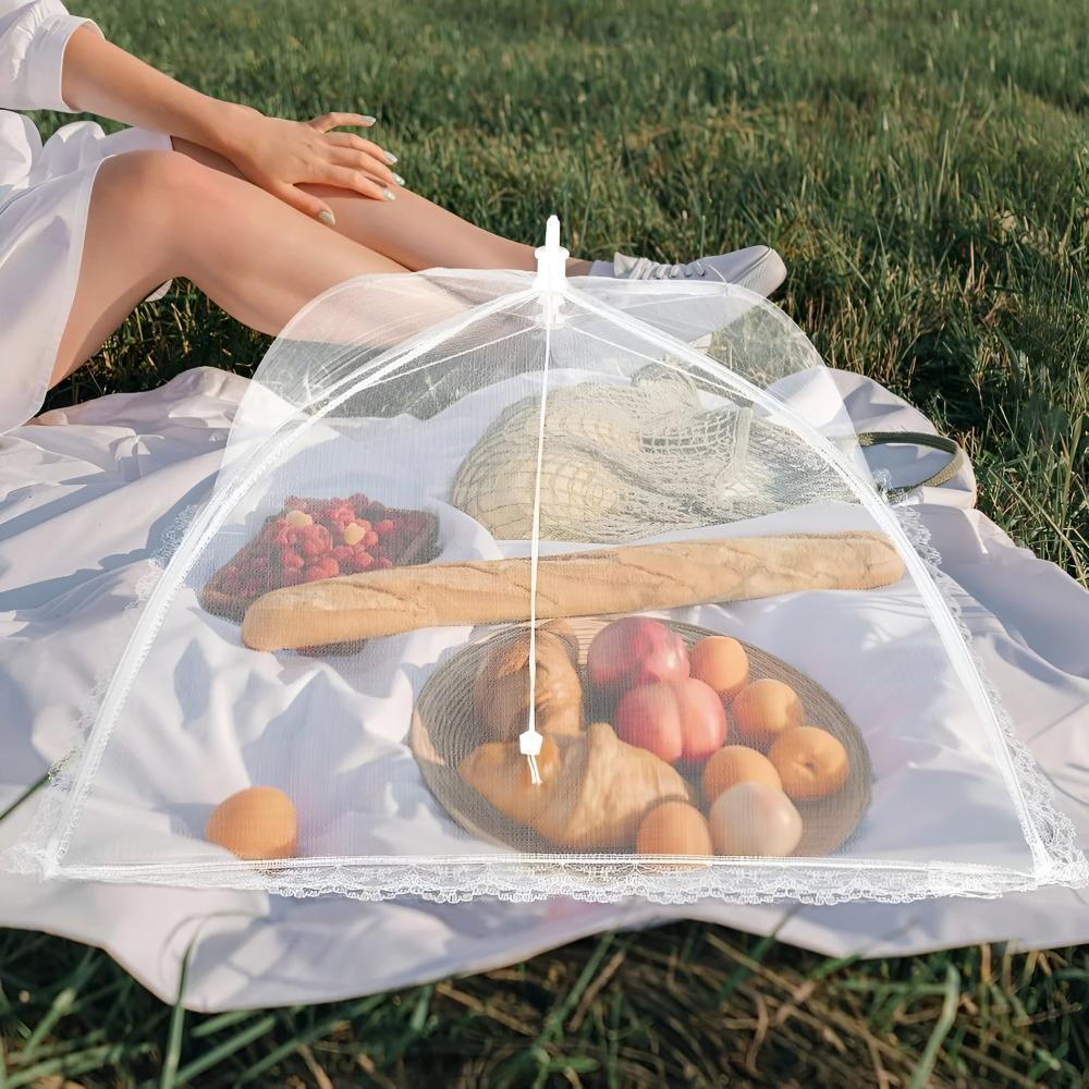 🛡️ KJØP 2, FÅ 1 GRATIS! ⏰ Pop-up-matbeskytter i netting – Foldes flatt, med glidelås og beskytter mot fluer, insekter eller støv – perfekt for piknik, grilling eller uteservering 🍉